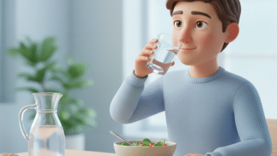 شرب الماء أثناء الأكل يسبب السمنة؟