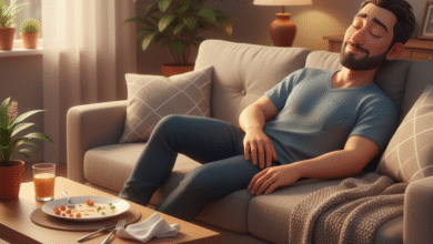 النوم بعد الأكل مباشرة يسبب زيادة الوزن